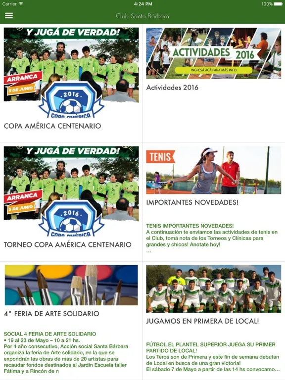 Capturas de pantalla de Club Santa Bárbara iPad 