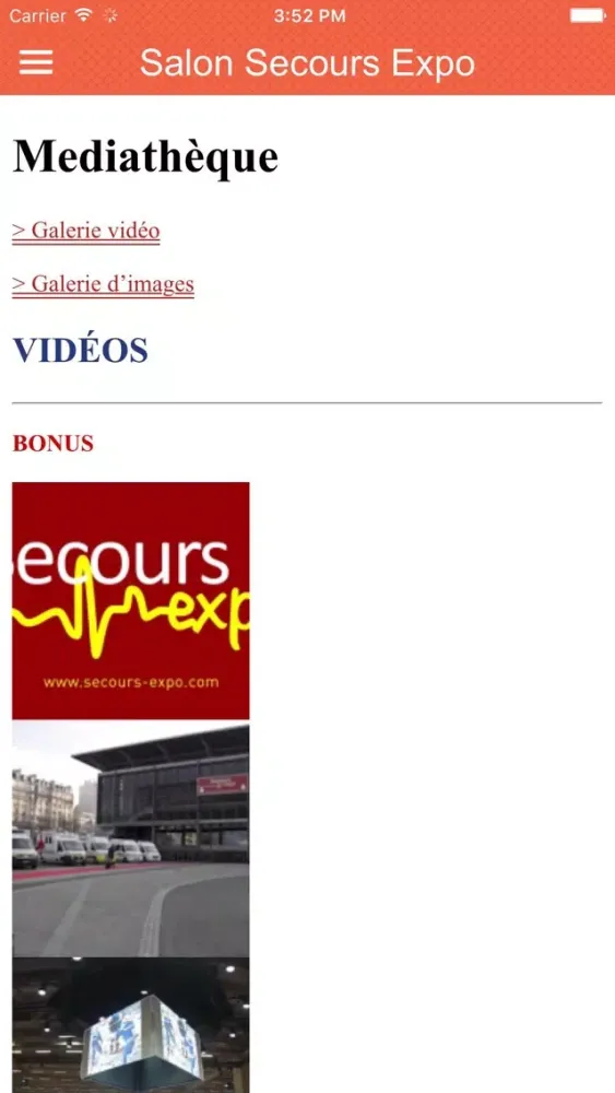 Zrzuty ekranu Salon Secours Expo