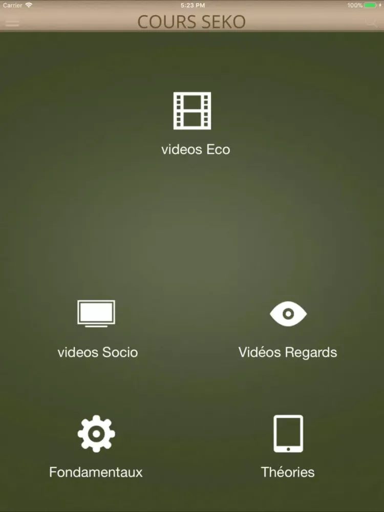 ภาพหน้าจอของ Cours Seko iPad 