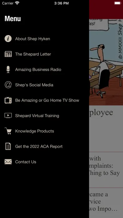Capturas de tela do Shep Hyken App