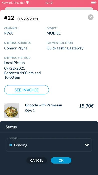 Tangkapan layar My GoodBarber Companion App