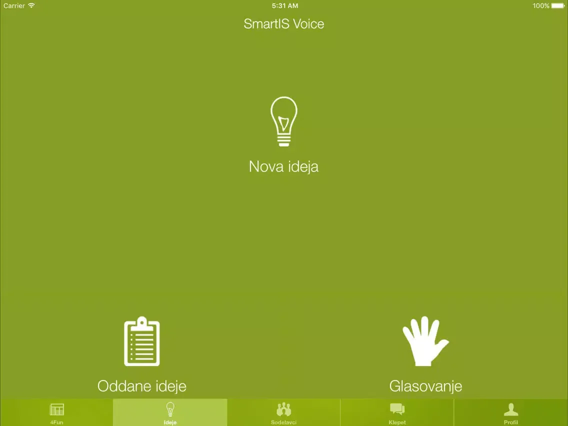 ภาพหน้าจอของ SmartIS sVoice iPad 