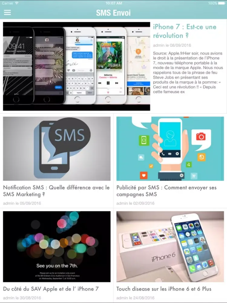 SMS ENVOI iPad  سکرین شاٹس