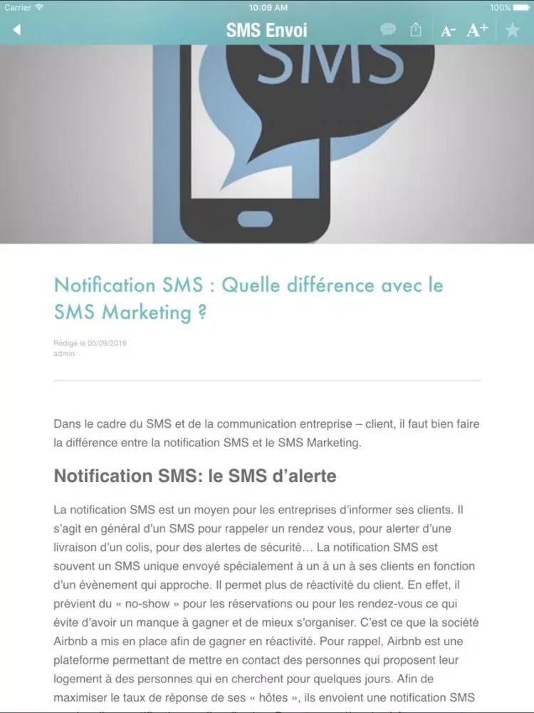 SMS ENVOI iPad  سکرین شاٹس