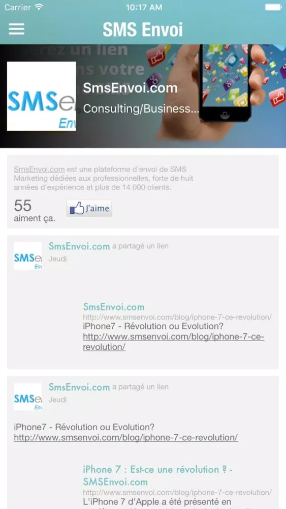 SMS ENVOI سکرین شاٹس