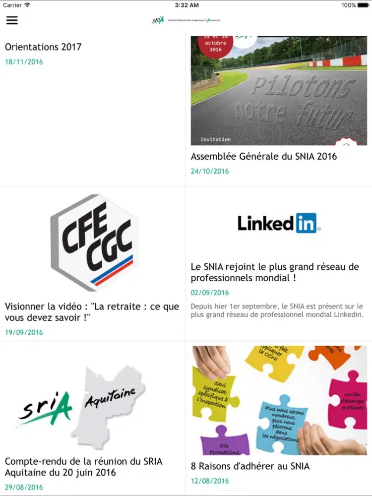 Screenshot di SNIA CFE-CGC iPad 