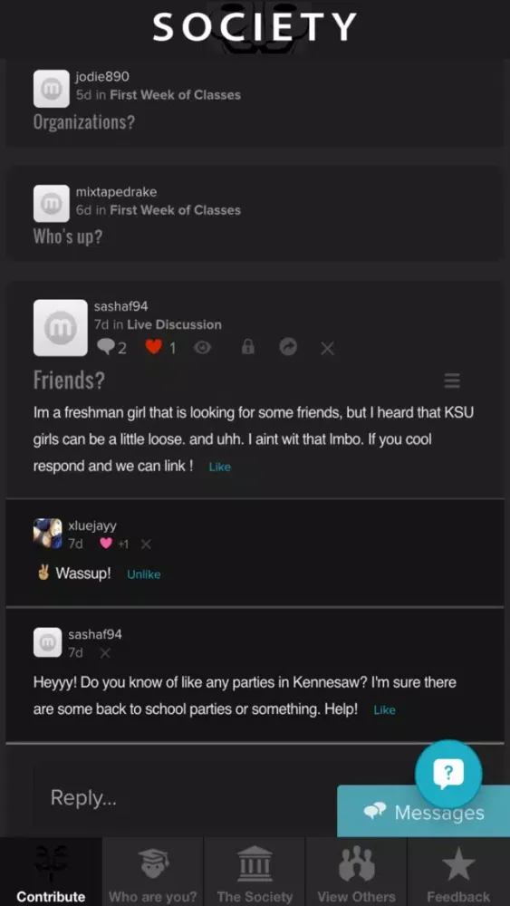 Zrzuty ekranu KSU Society (Kennesaw State's First Social Networking App)