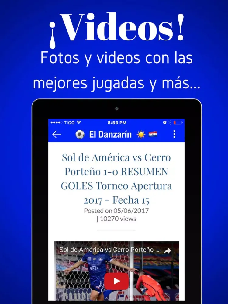 Zrzuty ekranu El Danzarín - Fútbol de Asunción, Paraguay iPad 