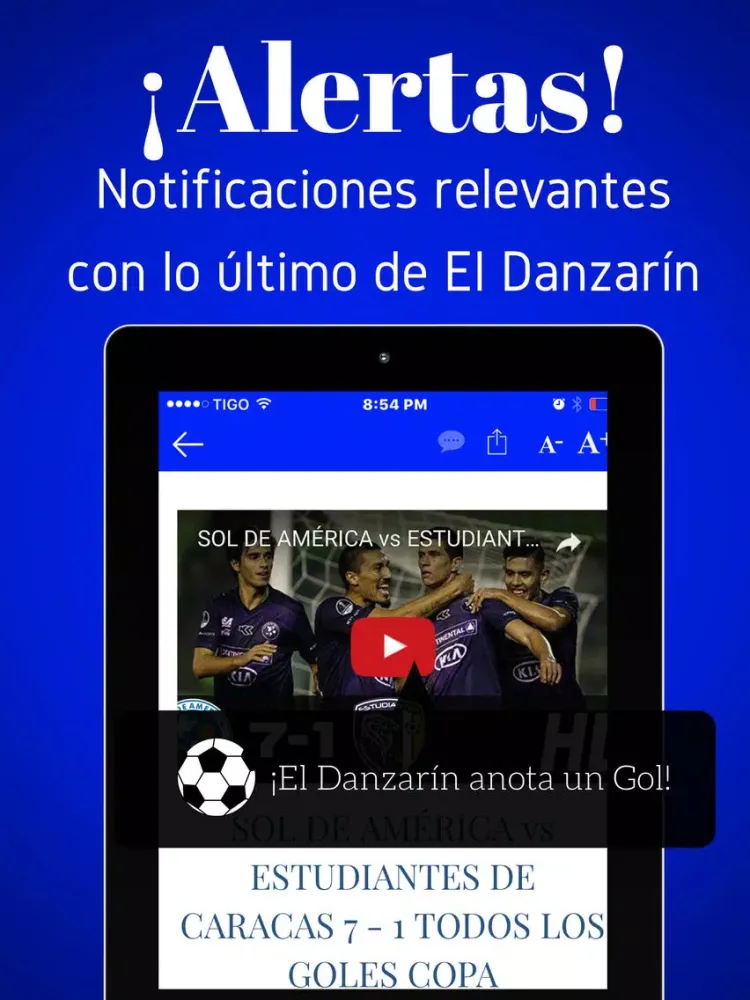 Zrzuty ekranu El Danzarín - Fútbol de Asunción, Paraguay iPad 