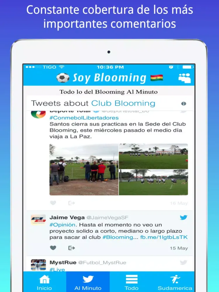 Capturas de tela do Soy Blooming - Futbol de Bolivia iPad 