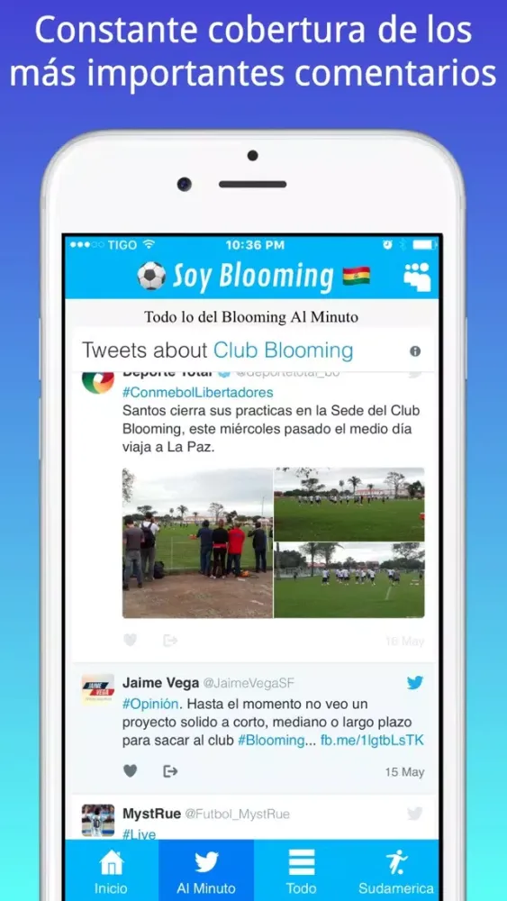 Capturas de tela do Soy Blooming - Futbol de Bolivia