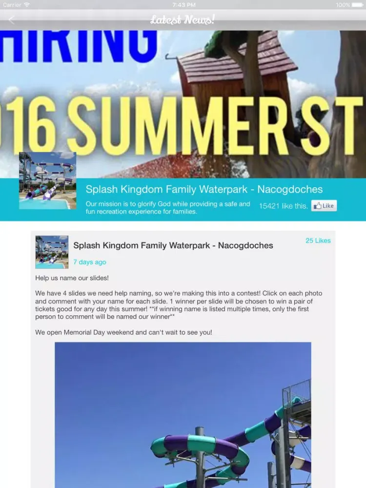 Zrzuty ekranu Splash Kingdom Nacogdoches iPad 