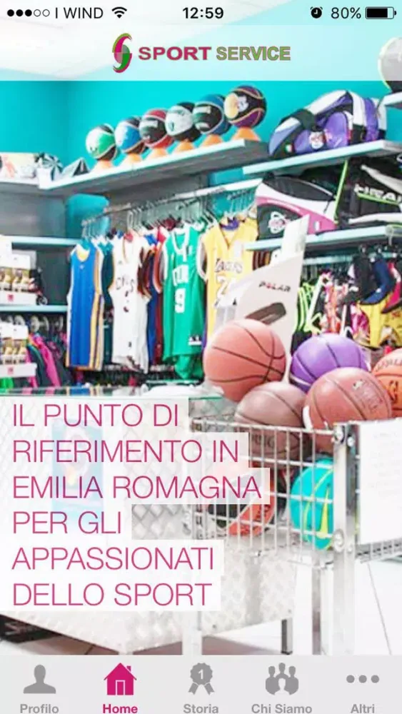 Zrzuty ekranu SportService Italia