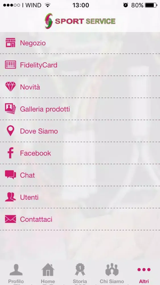 Zrzuty ekranu SportService Italia