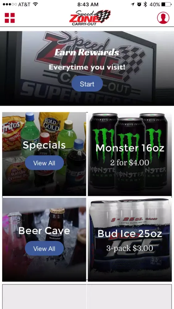 Speed Zone Carryout Rewards Screenshots