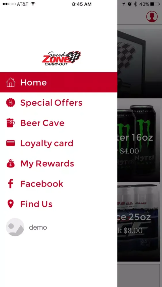 Speed Zone Carryout Rewards Screenshots