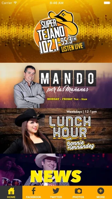 Capturas de pantalla de Super Tejano 102.1