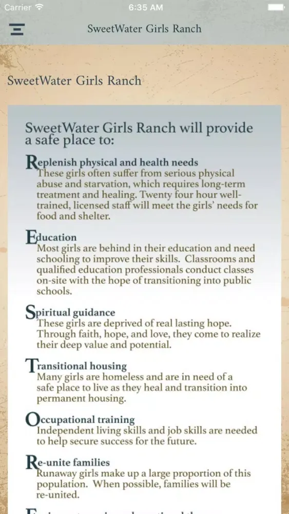 Tangkapan skrin Sweetwater Girls Ranch