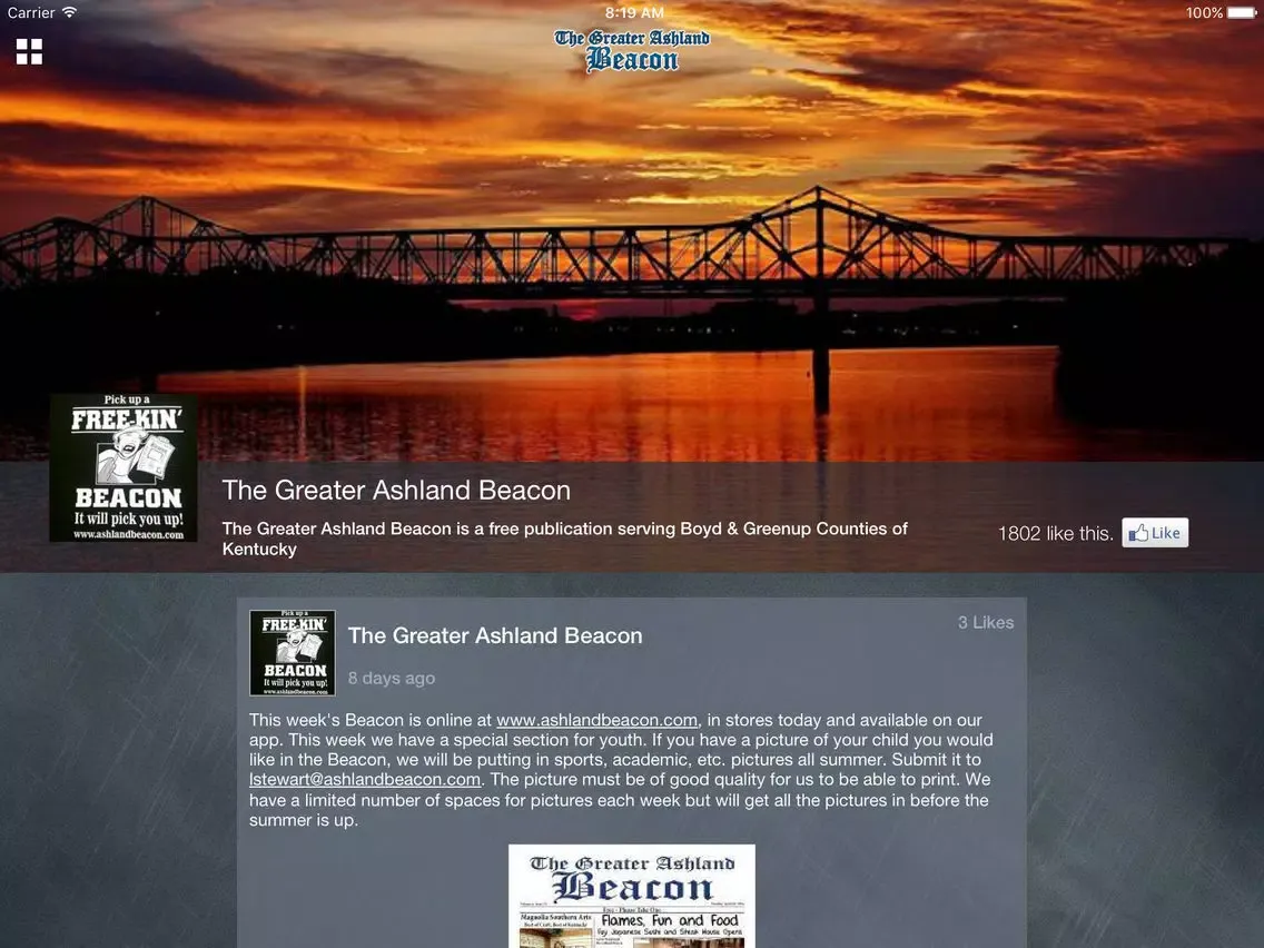 Ashland Beacon iPad  Ekran Görüntüleri