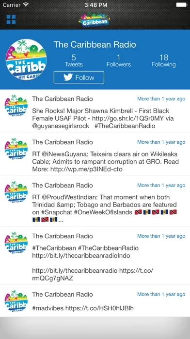 Captures d'écran de The Caribbean Radio