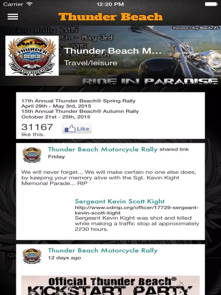 Thunder Beach Motorcycle Rally iPad 应用截图