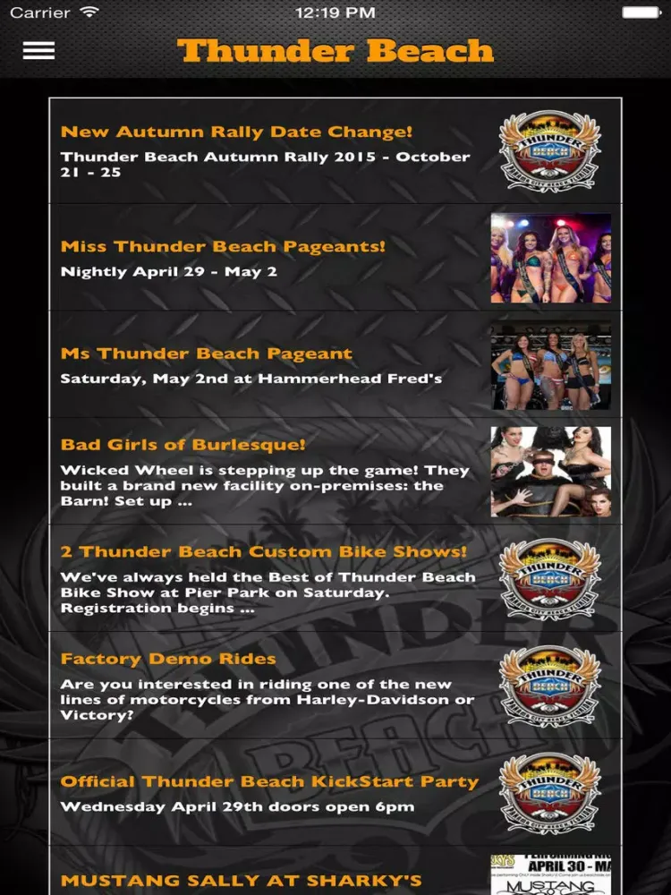 Thunder Beach Motorcycle Rally iPad 应用截图