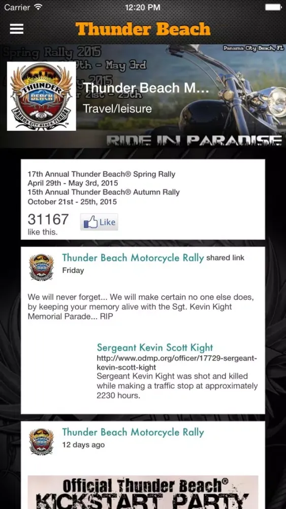Thunder Beach Motorcycle Rally应用截图