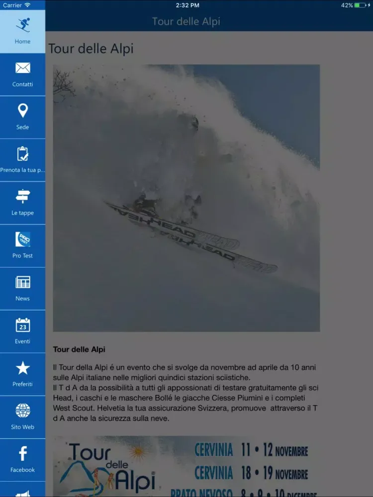 Tour delle Alpi iPad 應用截圖