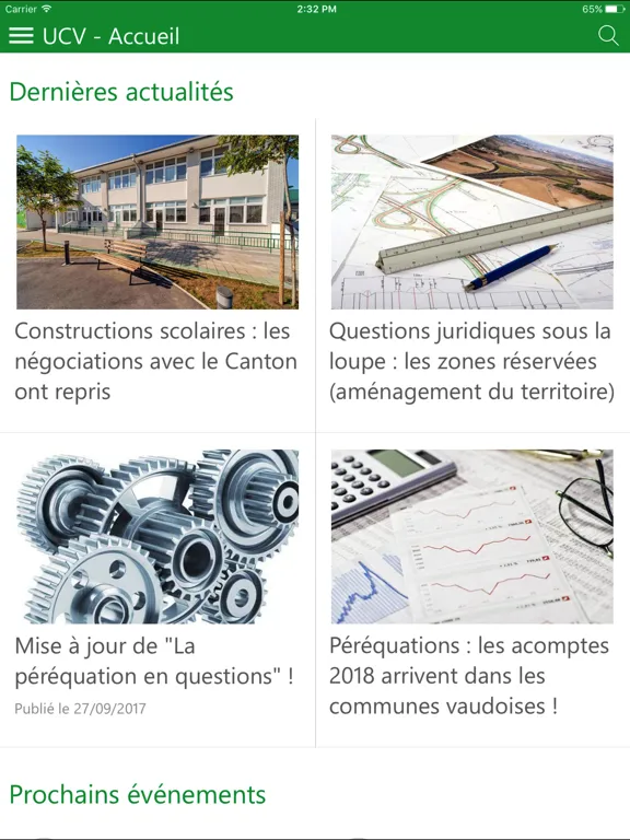Captures d'écran de UCV iPad 