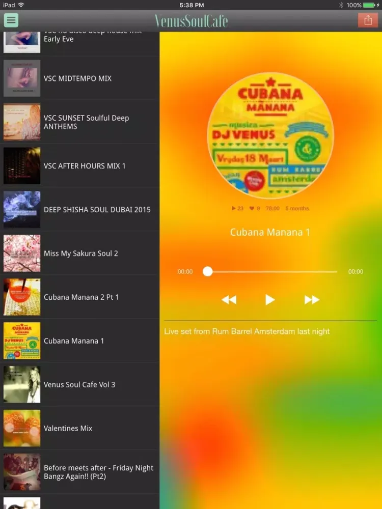 Ảnh chụp màn hình của Venus Soul Cafe iPad 