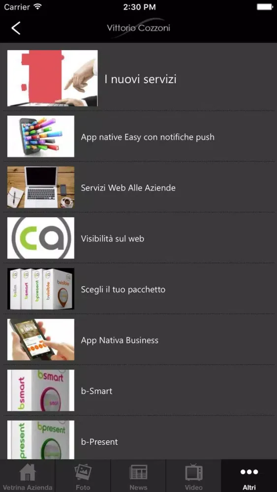 Vittorio Cozzoni consulenza web marketing Screenshots