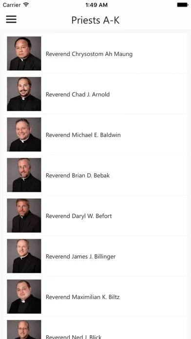 Zrzuty ekranu Diocese of Wichita - Directory