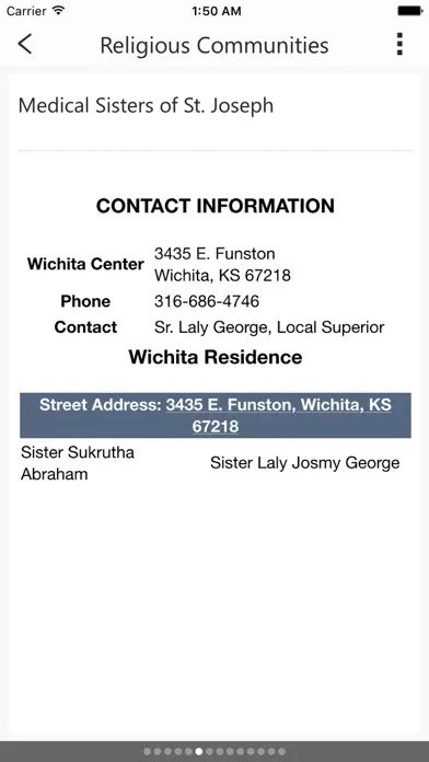 Zrzuty ekranu Diocese of Wichita - Directory