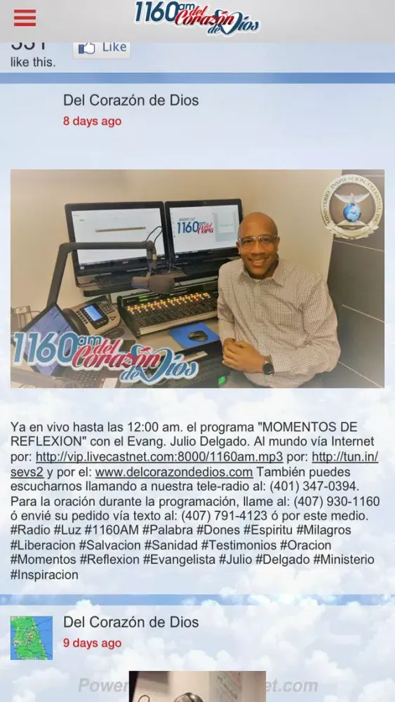 Capturas de tela do WIWA 1160 AM