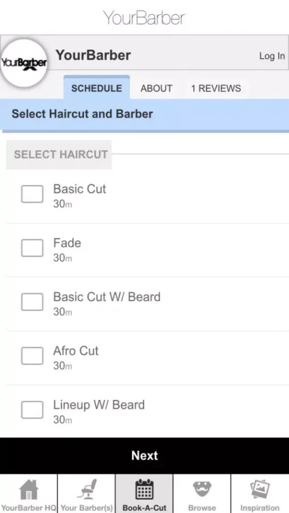 YourBarber (The Personalized Barber Locator) Ekran Görüntüleri