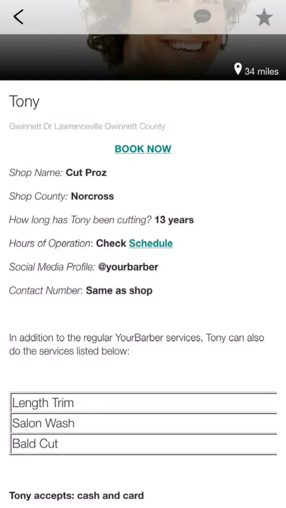 YourBarber (The Personalized Barber Locator) Ekran Görüntüleri