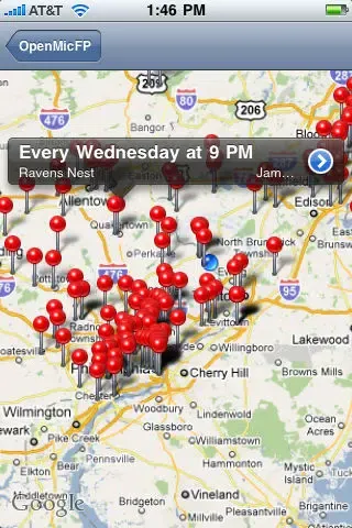 Captures d'écran de Open Mic Finder Plus