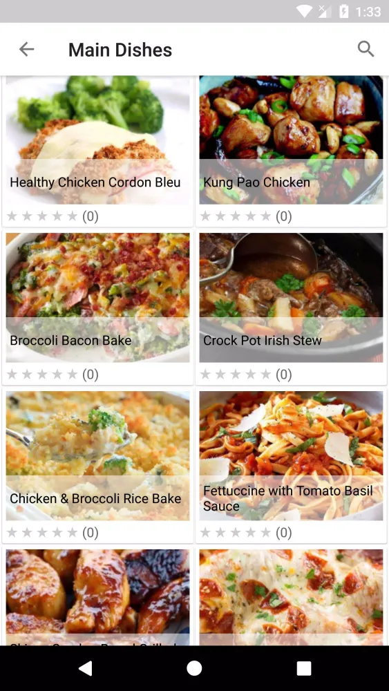 Capturas de tela do Diet Recipes