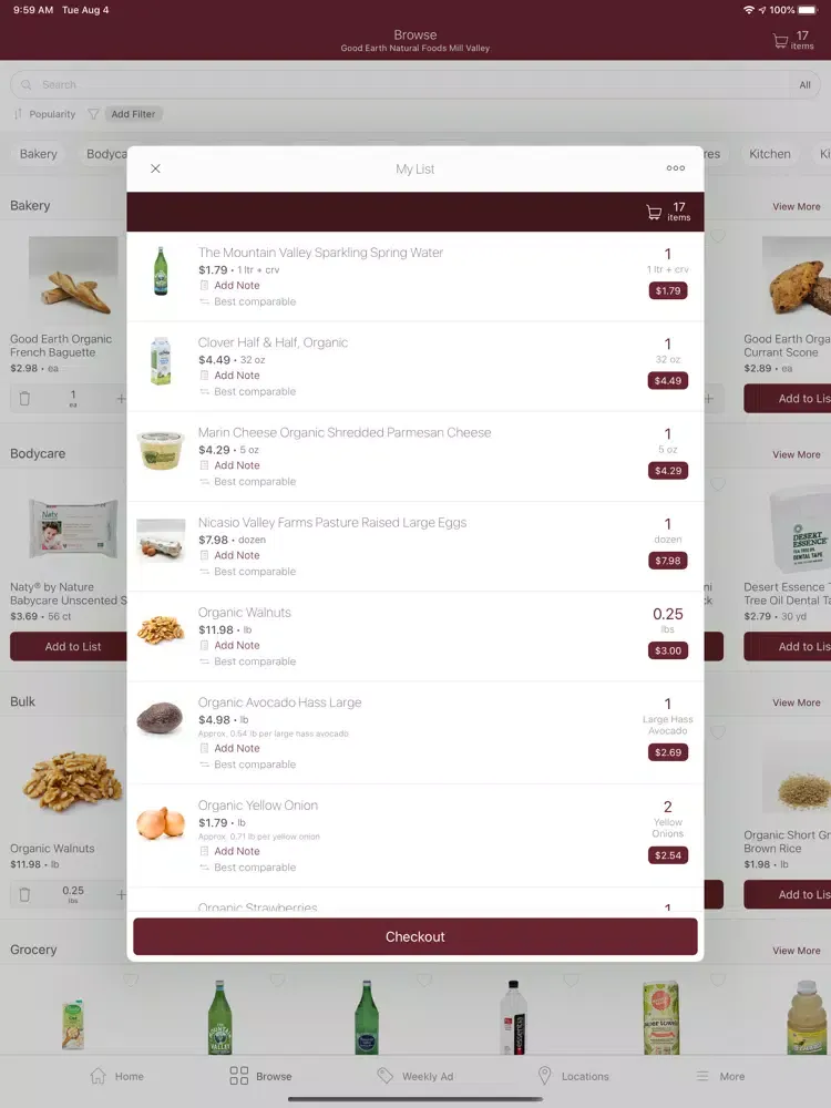 Скриншоты Good Earth Natural Foods iPad 