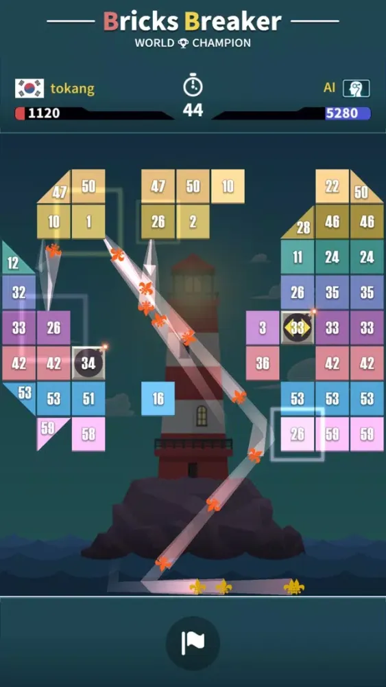 Capturas de tela do Bricks Breaker: World Champion