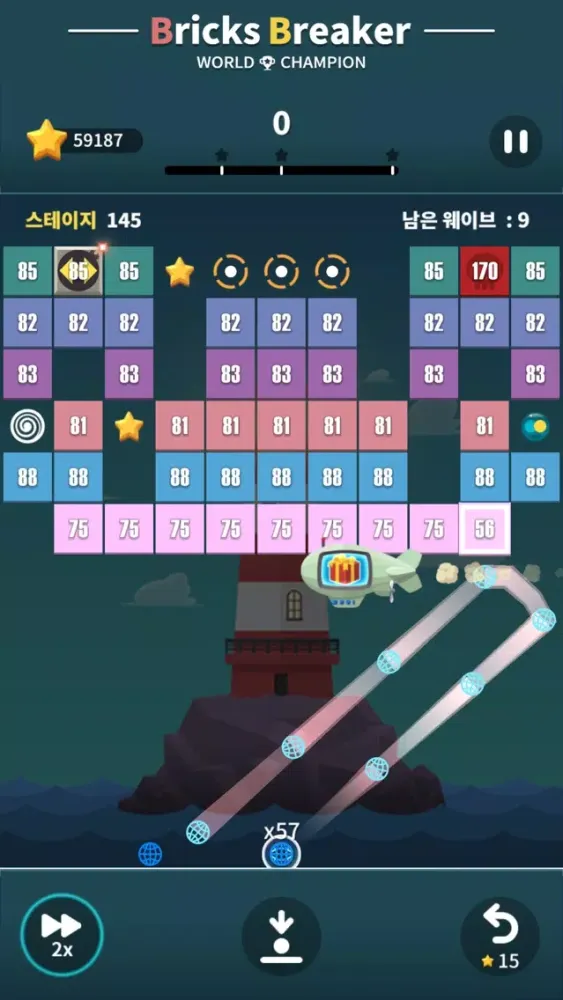 Capturas de tela do Bricks Breaker: World Champion