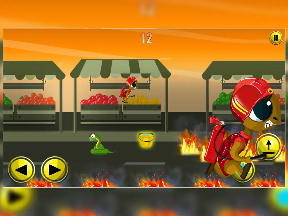 Tangkapan skrin Emergency Inferno Turtle : The Firefighter Saving the Market Place - Free iPad 