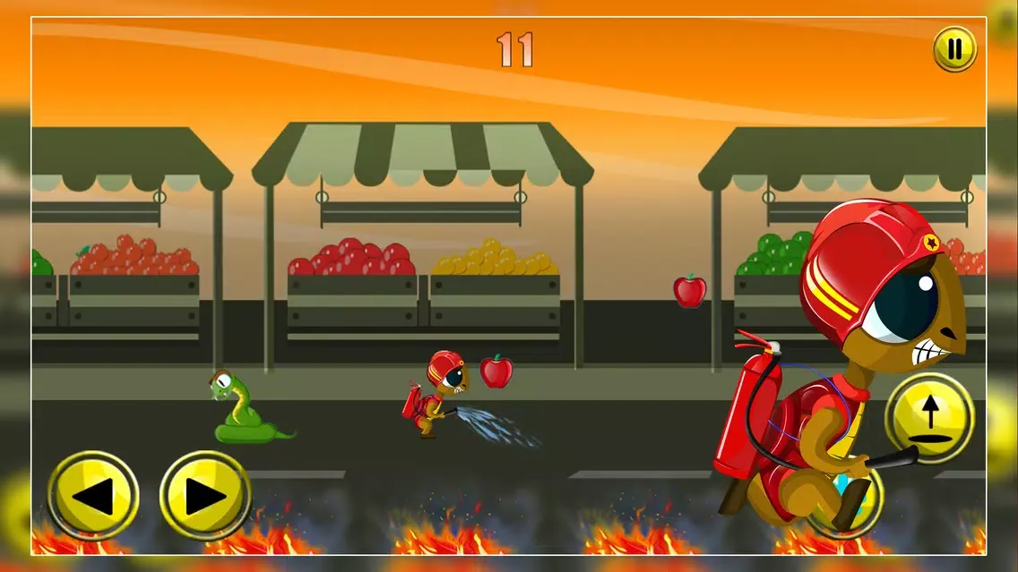 Tangkapan skrin Emergency Inferno Turtle : The Firefighter Saving the Market Place - Free