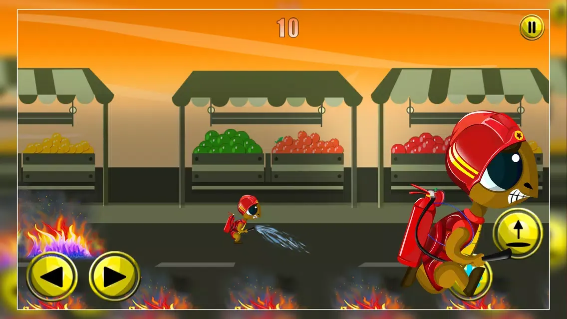Tangkapan skrin Emergency Inferno Turtle : The Firefighter Saving the Market Place - Free
