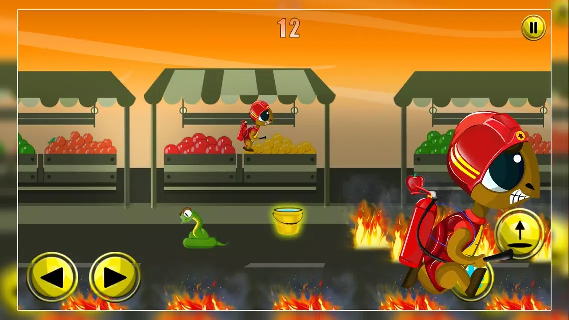 Tangkapan skrin Emergency Inferno Turtle : The Firefighter Saving the Market Place - Free