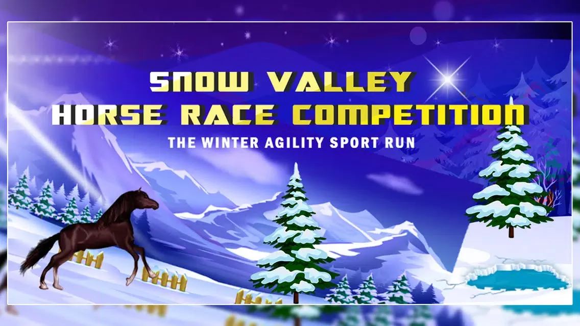 Snow Valley Horse Race Competition : The Winter Agility Sport Run - Free স্ক্রিনশট