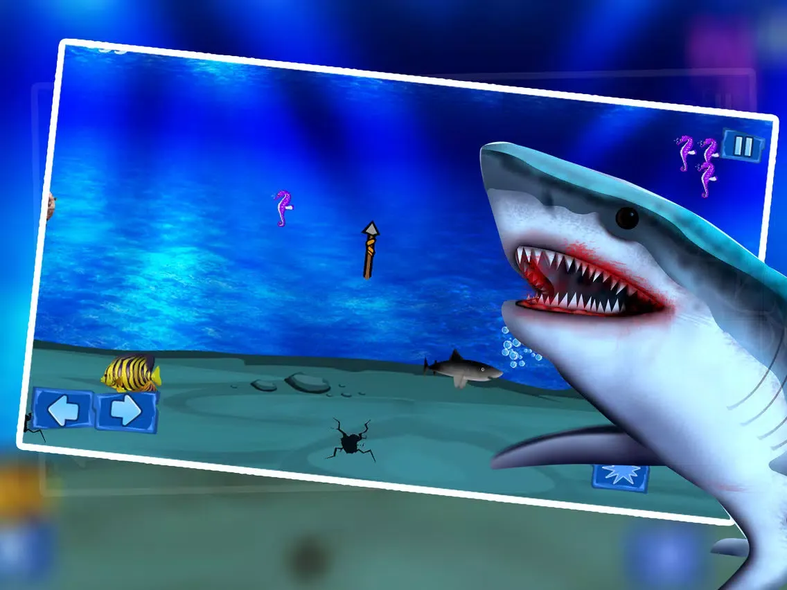 Shark Winter Emergency : The Ocean Underwater Fish Attack For Food - Free iPad  Screenshots