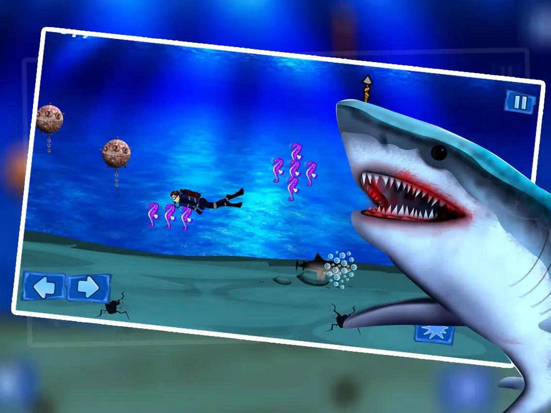 Shark Winter Emergency : The Ocean Underwater Fish Attack For Food - Free iPad  Screenshots