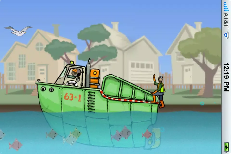 ภาพหน้าจอของ Garbage Boat