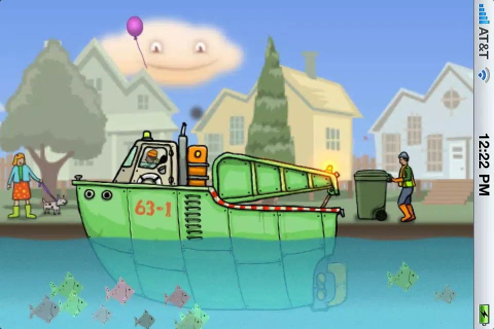 ภาพหน้าจอของ Garbage Boat